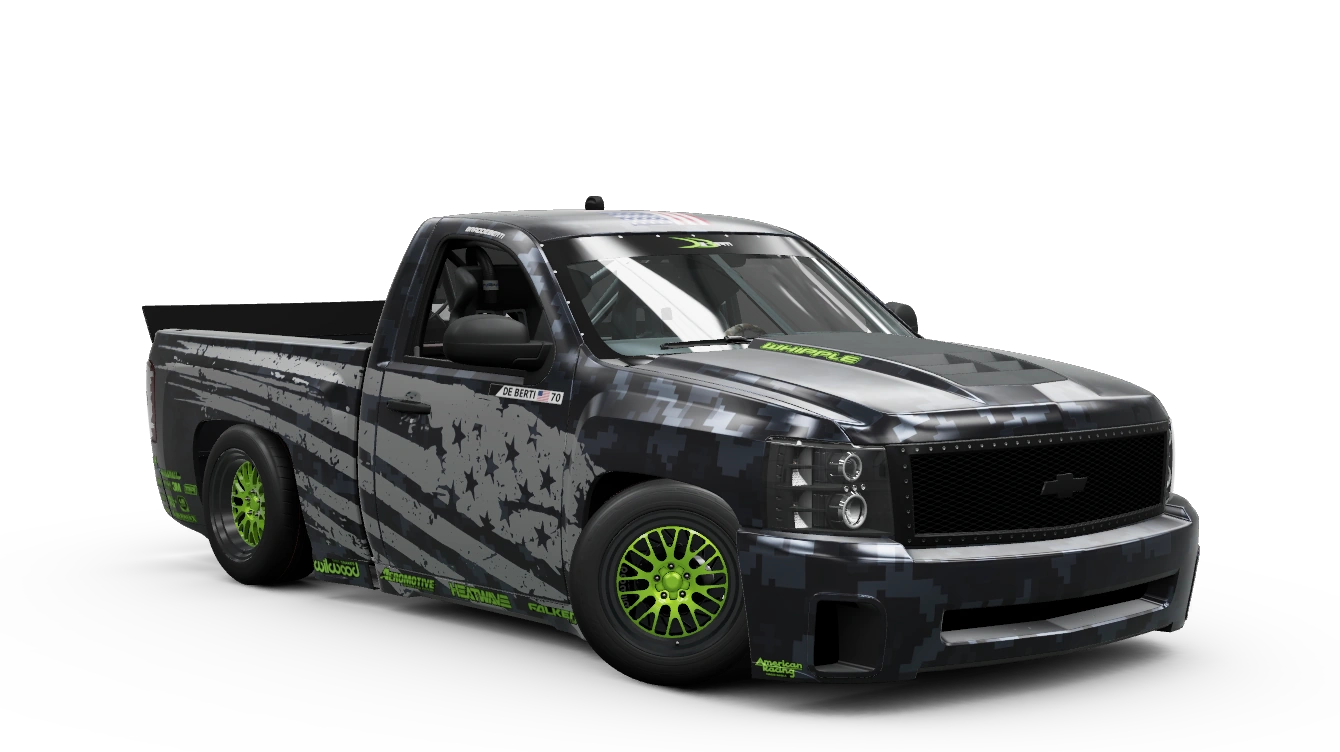 Miniature officielle de la 2018 DeBerti Chevrolet Silverado 1500 Drift Truck