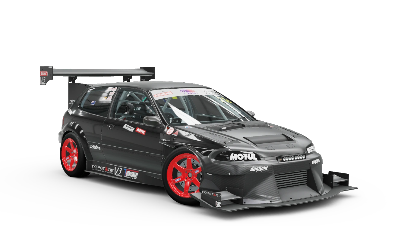 Miniature officielle de la 1992 Honda #21 Hardrace/JDMYard Civic WTAC