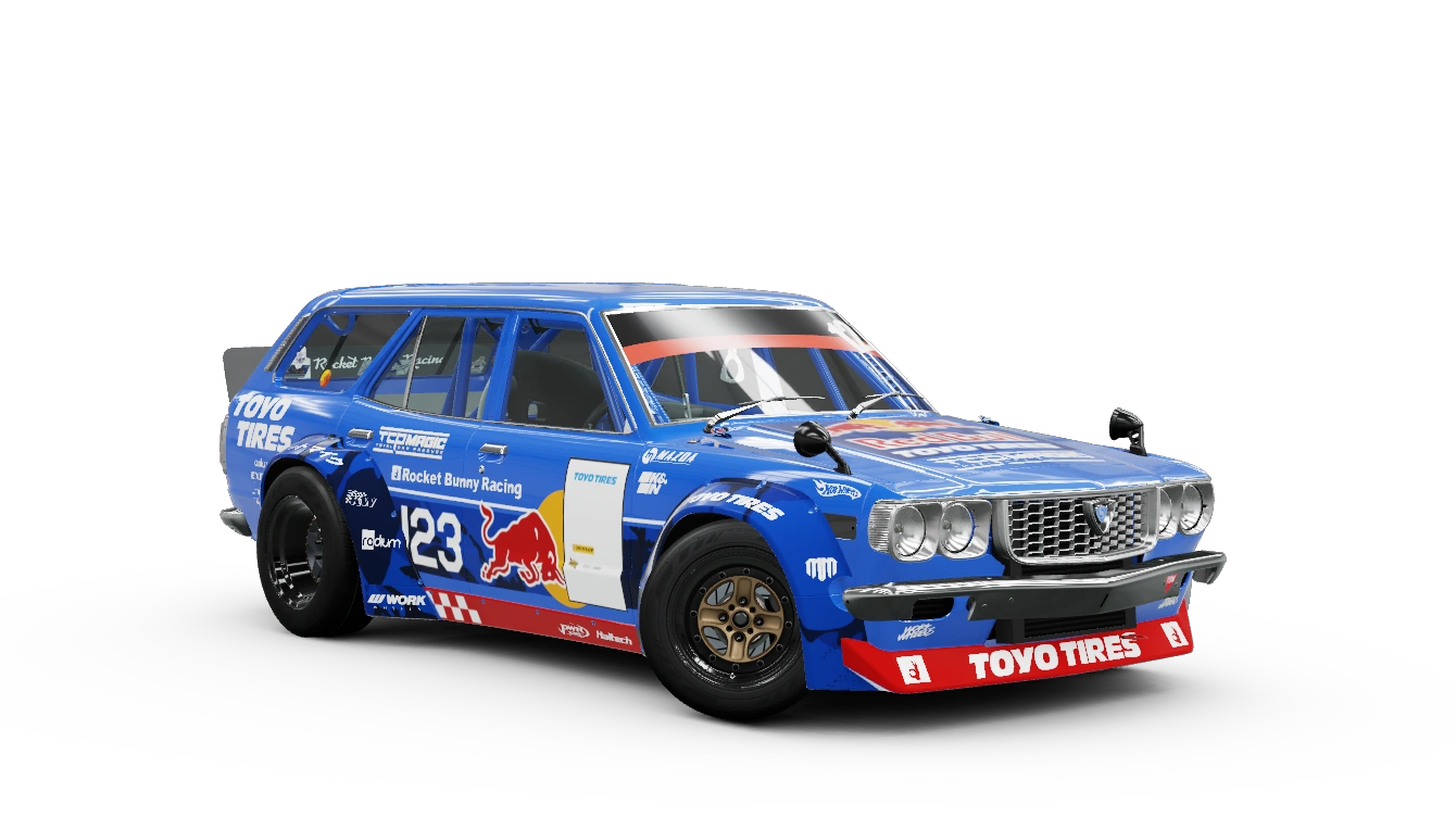 Miniature officielle de la 1974 Mazda #123 Mad Mike 808 Wagon 'FURSTY'