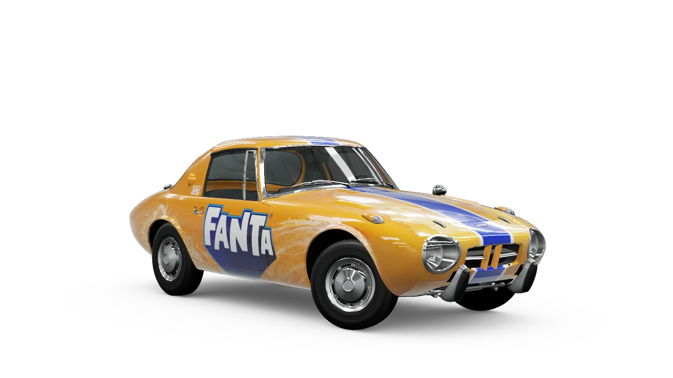 Miniature officielle de la 1965 Toyota Sports 800 Fanta Edition